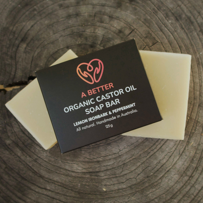 Organic Castor Oil Soap Bar - Lemon Ironbark & Peppermint
